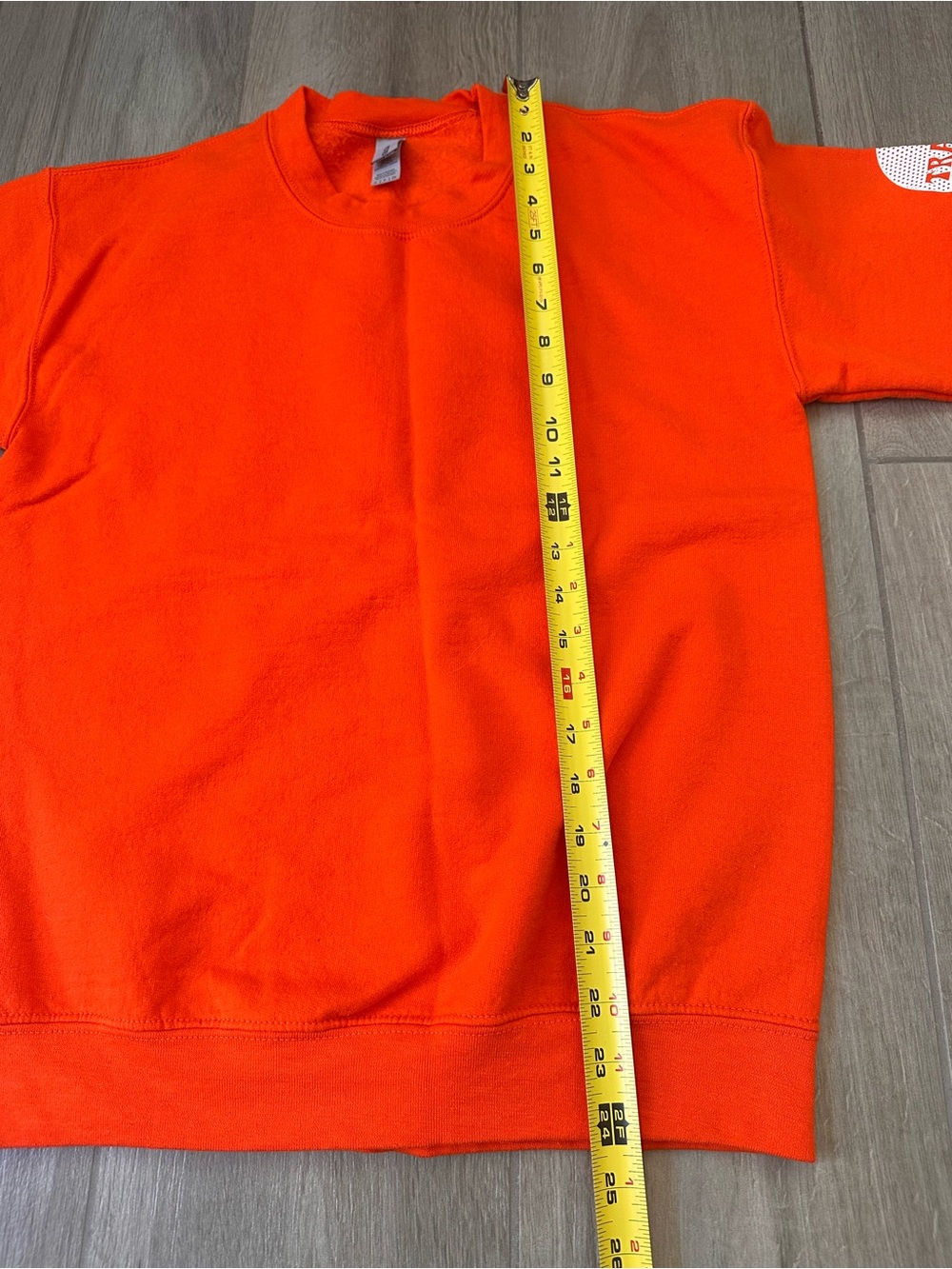 Gildan Bright Orange 'Trader Joe's' Crewneck Sweatshirt - Picture 5 of 5